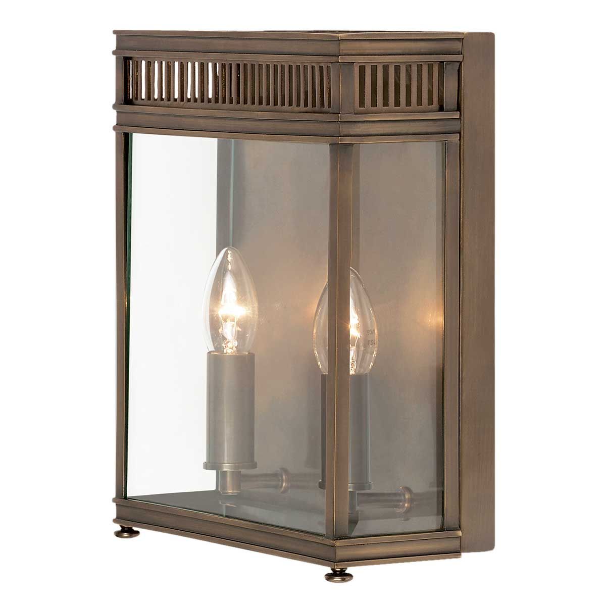 Elstead Holborn 2 Light Medium Half Lantern - Dark Bronze