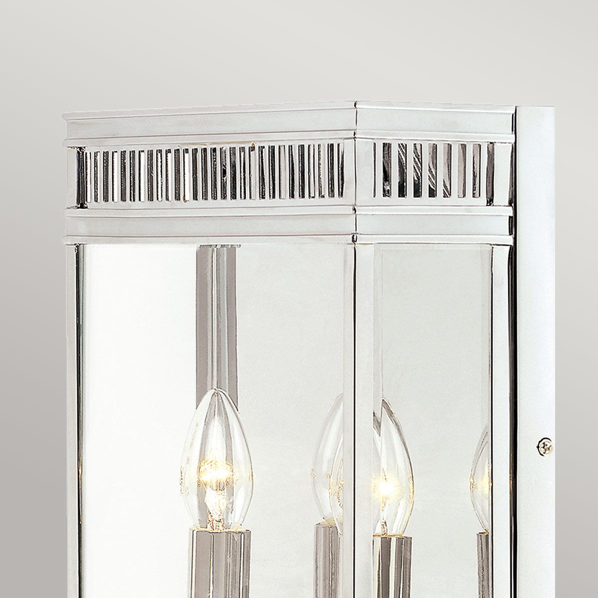Elstead Holborn 2 Light Medium Half Lantern - Polished Chrome