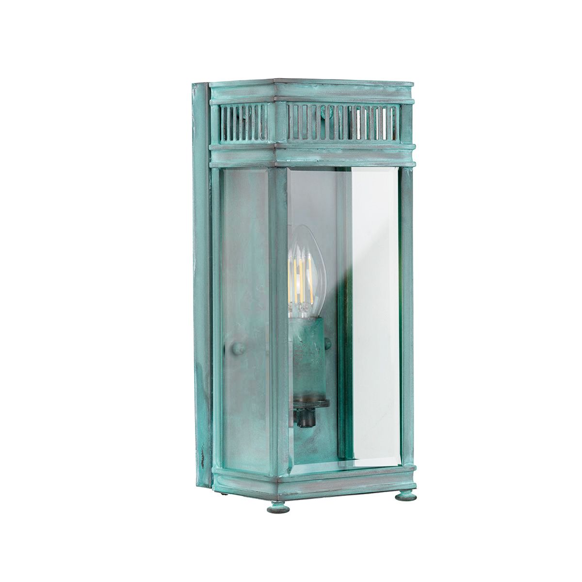 Elstead Holborn Single Small Half Lantern - Verdigris