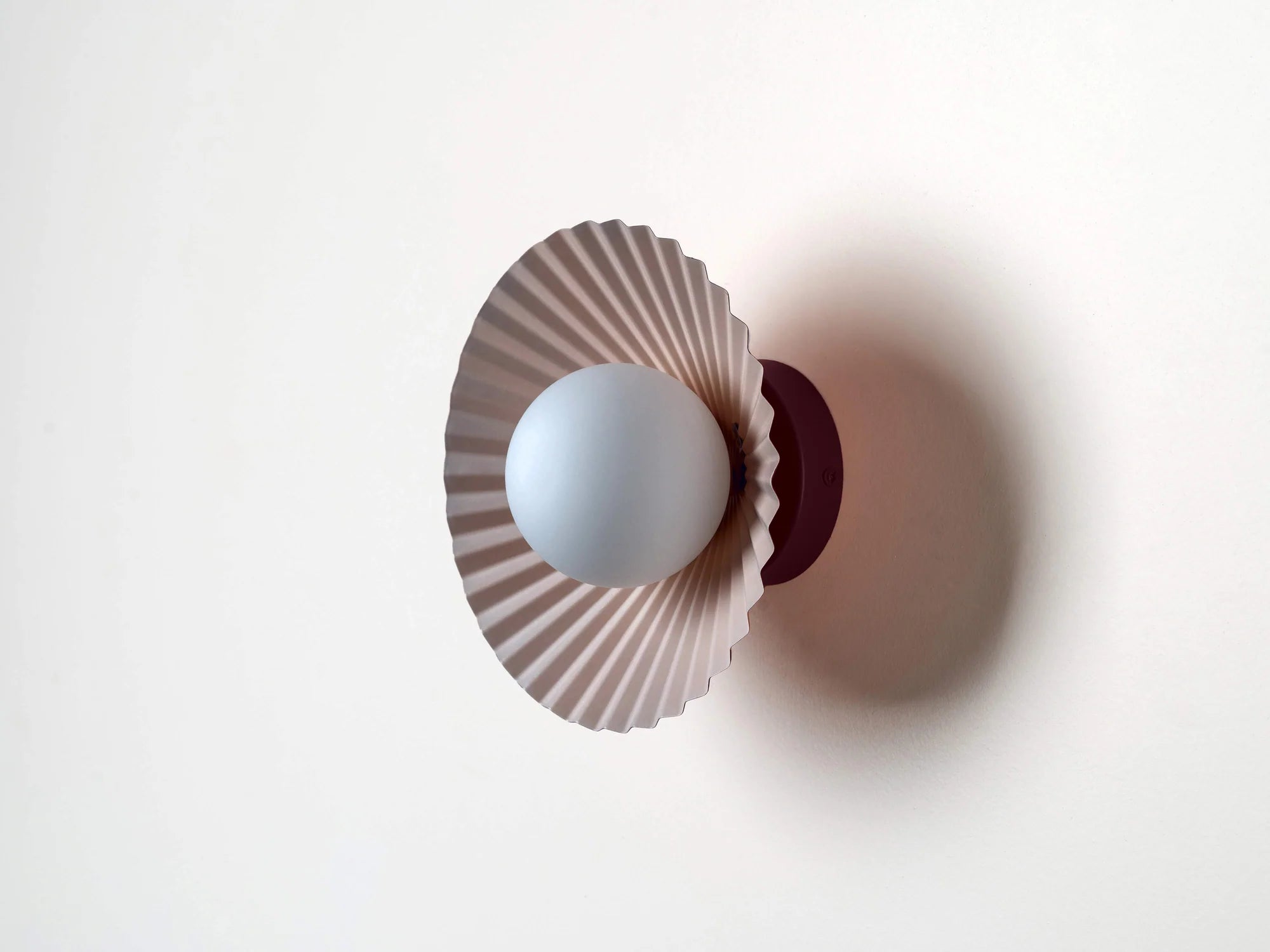 houseof. The Pleat Wall Light - Burgundy & Lilac