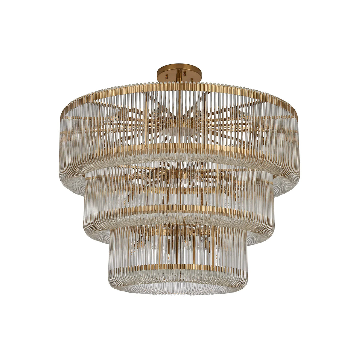 Fabula Hutton Pendant Light – 100 cm – Brass & Clear Glass