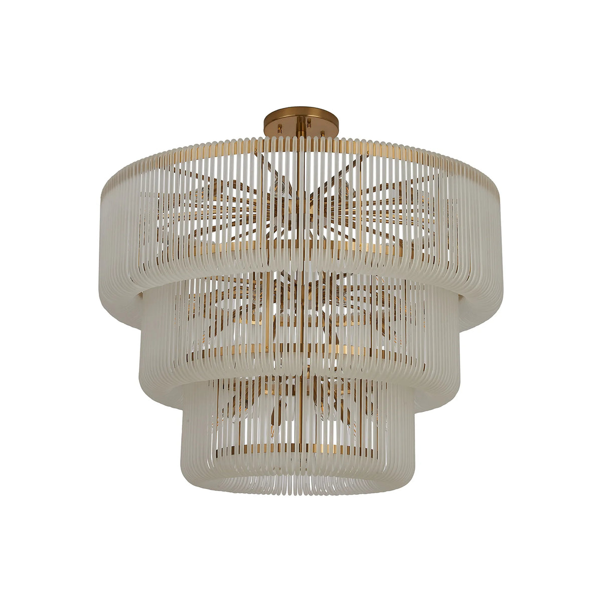 Fabula Hutton Pendant Light – 100 cm – Brass & Frosted Glass