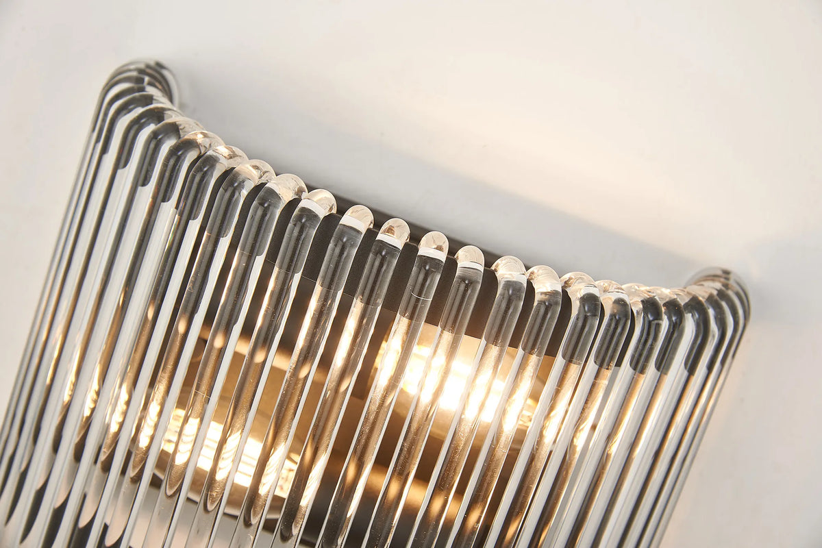 Fabula Hutton 22 x Small Wall Light – 22 cm – Black & Clear Glass