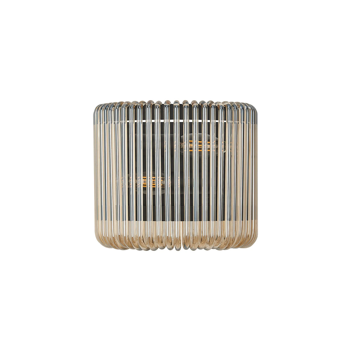 Fabula Hutton 22 x Small Wall Light – 22 cm – Black & Smoke Brown Glass