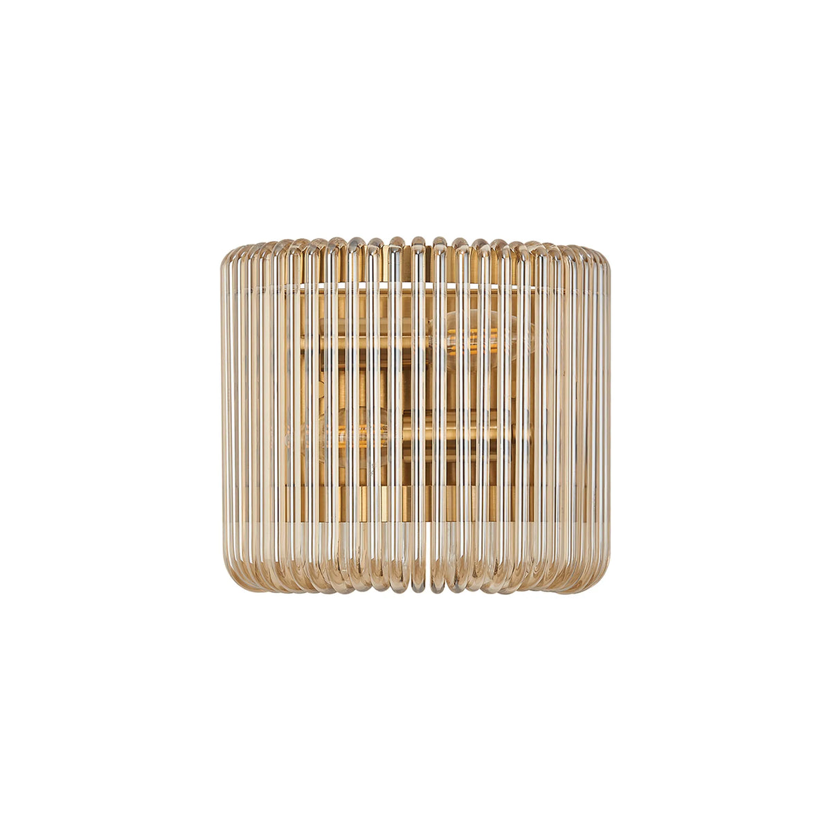 Fabula Hutton 22 x Small Wall Light – 22 cm – Brass & Smoke Brown Glass
