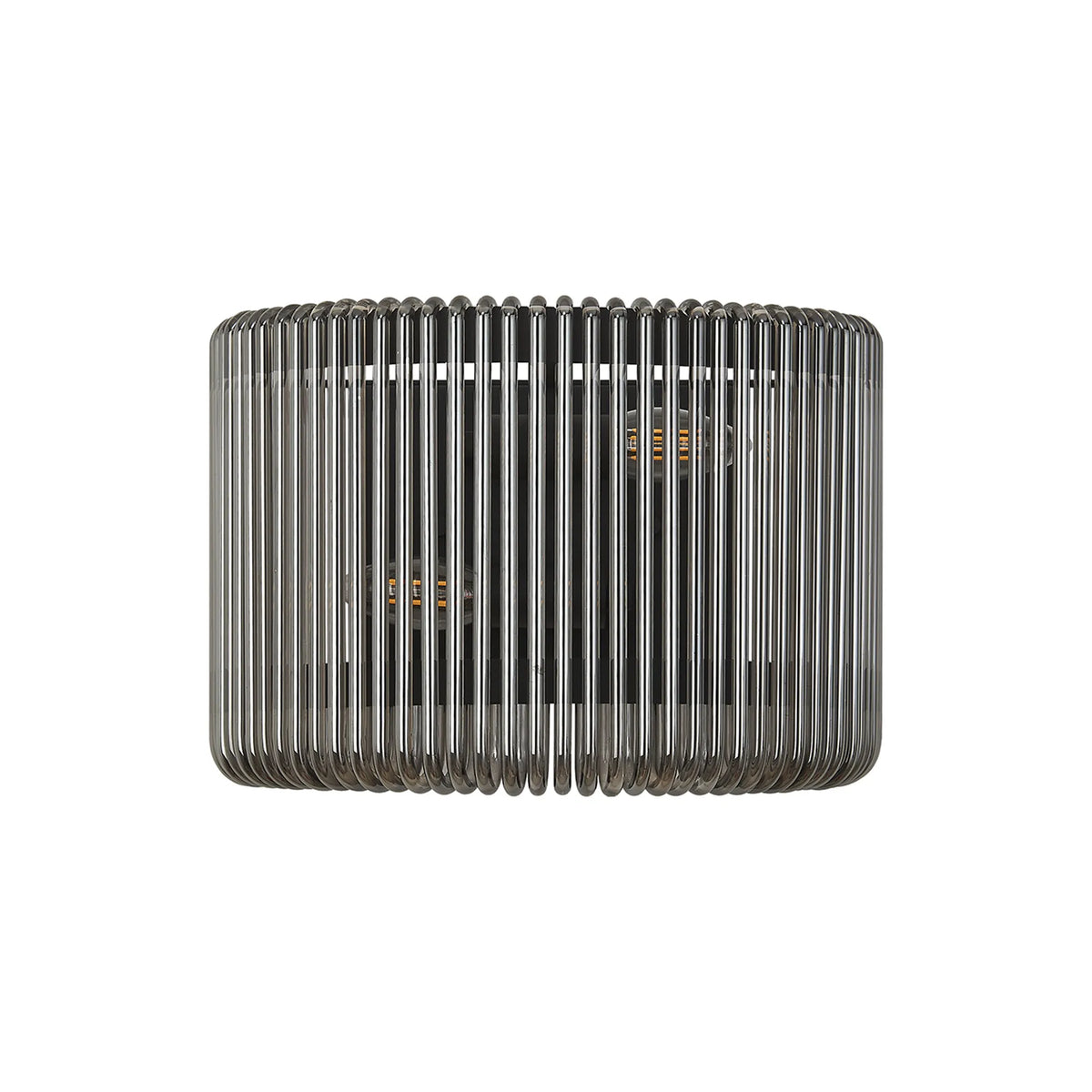 Fabula Hutton 32 x Medium Wall Light – 32 cm – Black & Smoke Glass
