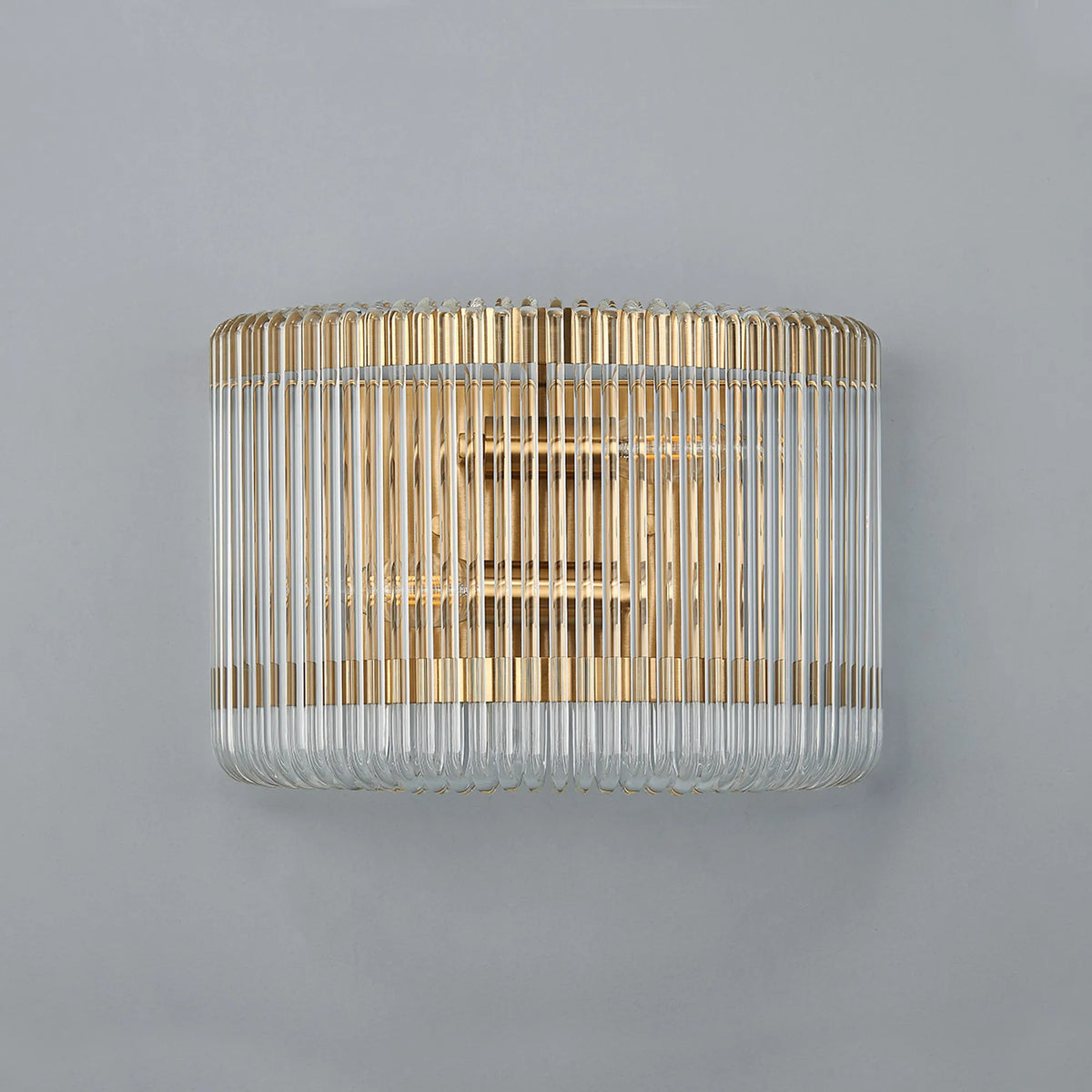 Fabula Hutton 32 x Medium Wall Light – 32 cm – Brass & Clear Glass