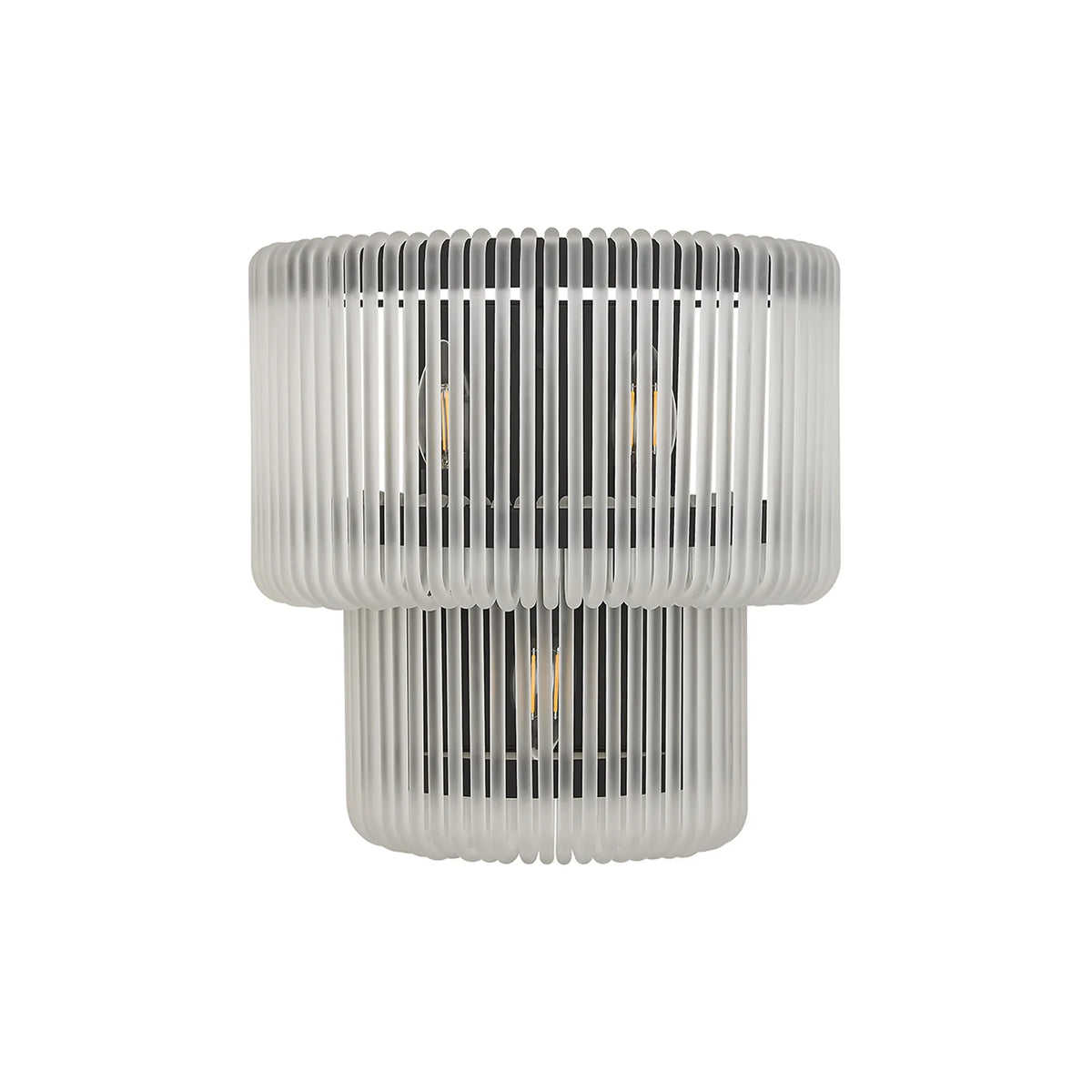 Fabula Hutton 32 x Large Wall Light – 32 cm – Black & Frosted Glass
