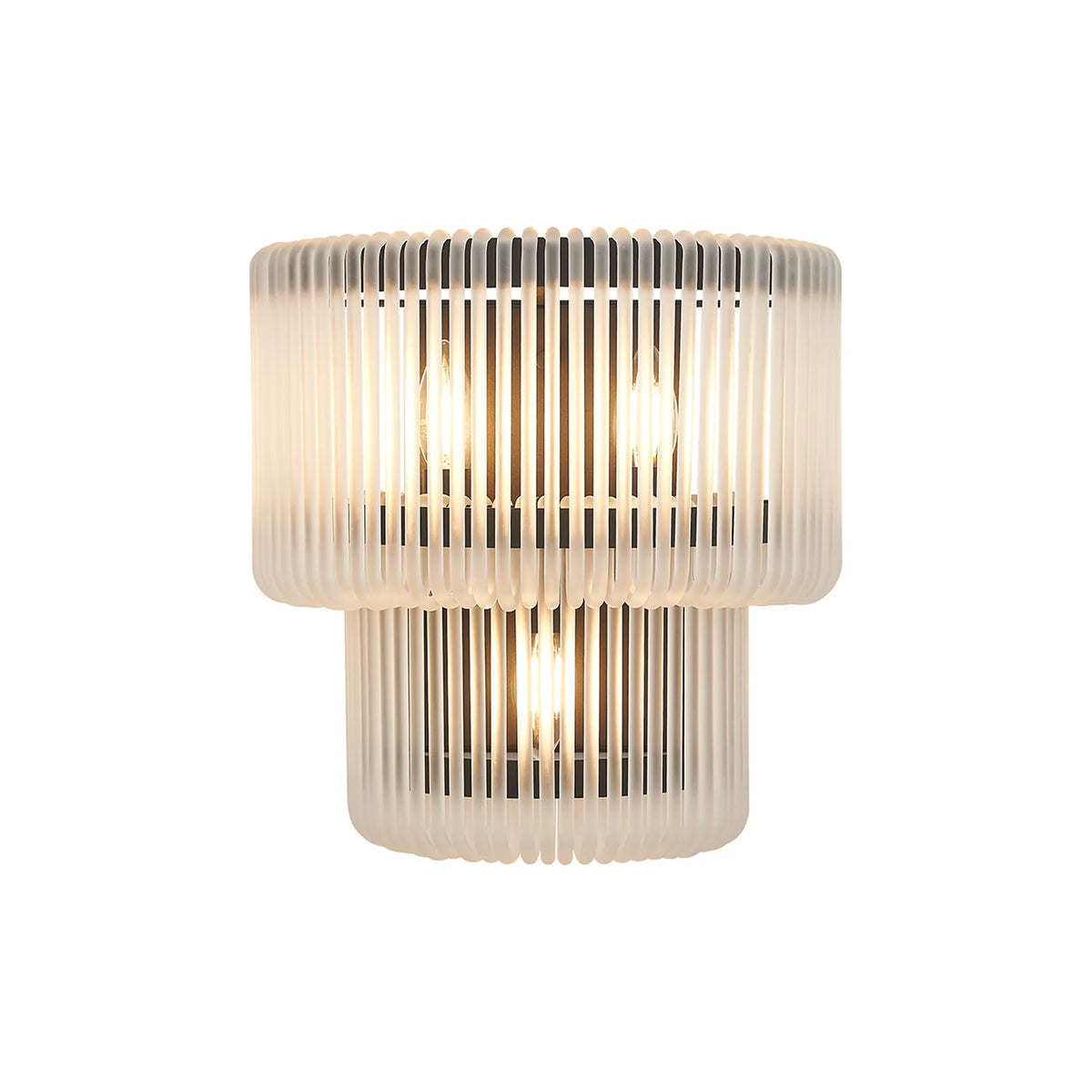Fabula Hutton 32 x Large Wall Light – 32 cm – Black & Frosted Glass 32 cm