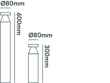 Collingwood Slim CSP 14W LED Outdoor Bollard – CCT Switchable – IP65