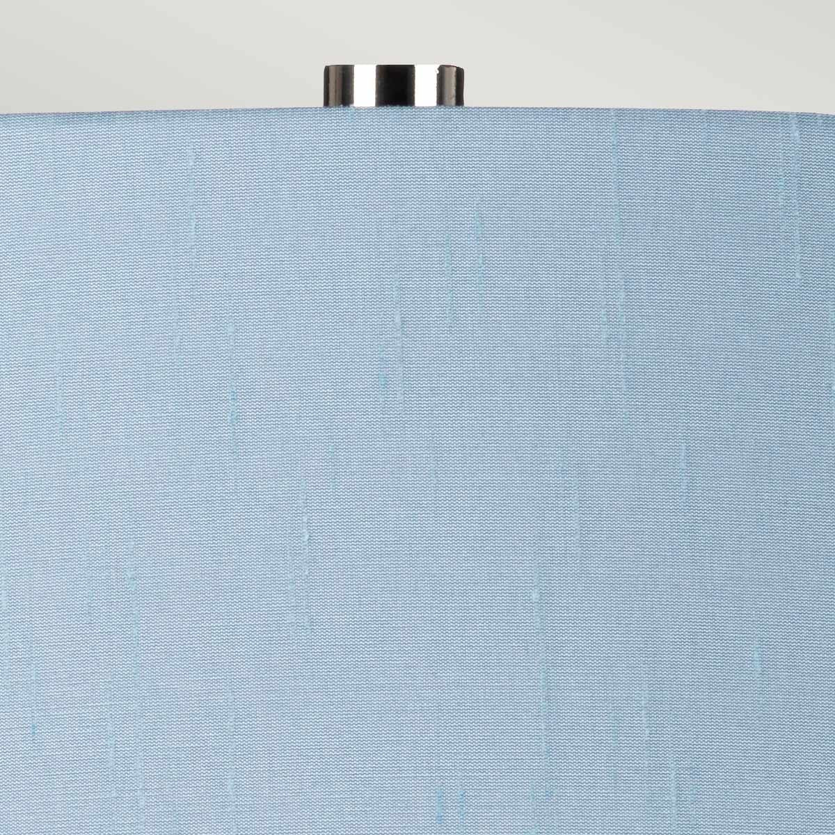 Elstead Isla 1 Light Table Lamp - White, Polished Nickel & Blue