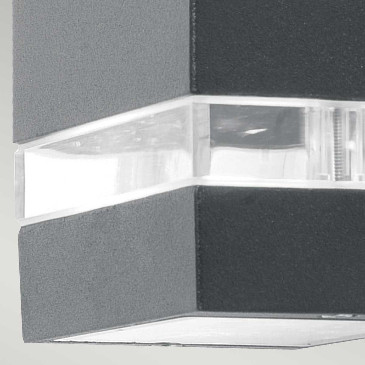 Elstead Jannik 2 Light LED Wall Light - Dark Grey
