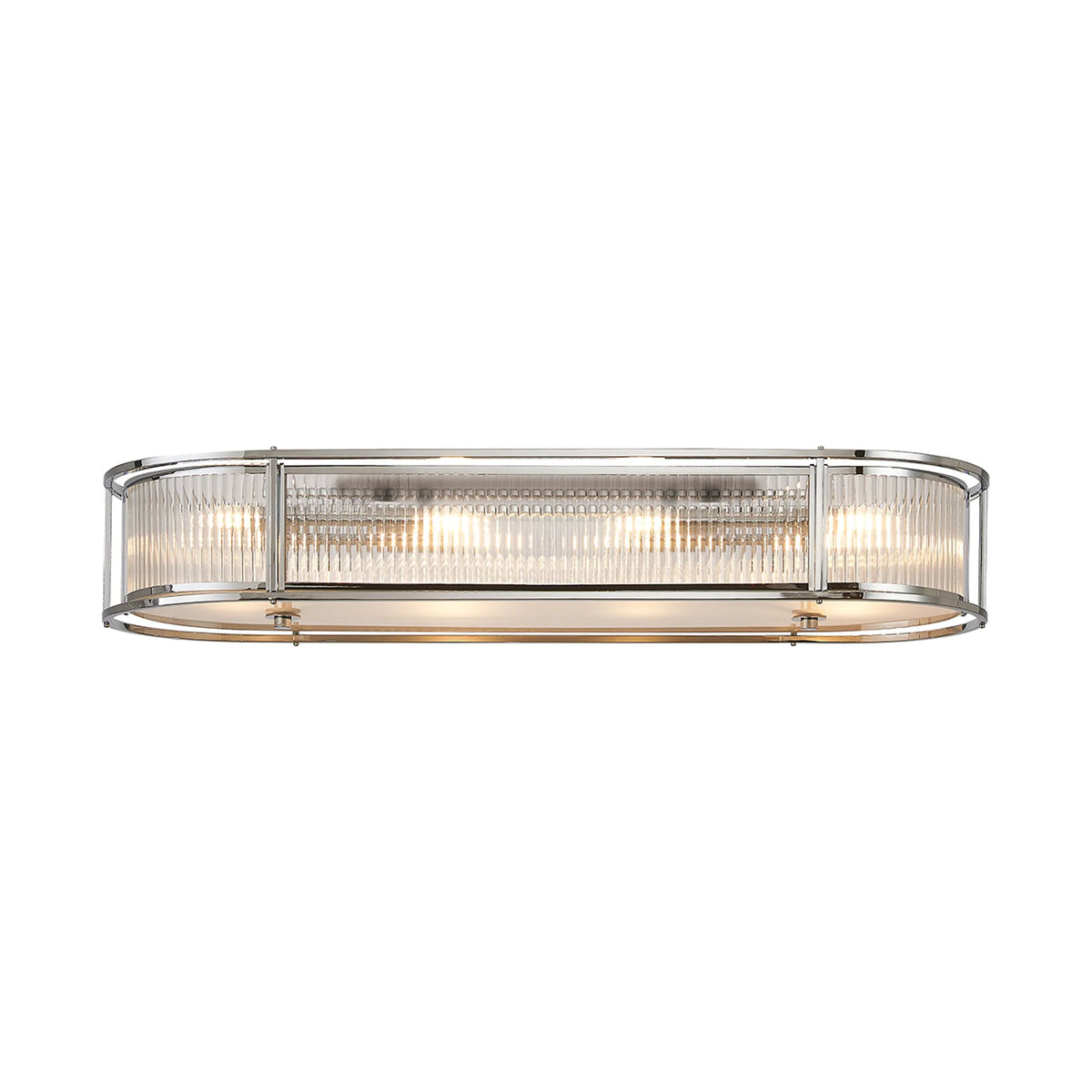 Fabula Jennifer x Oval Flush/Semi / Pendant Light – 100 cm – Polished Chrome & Clear Glass
