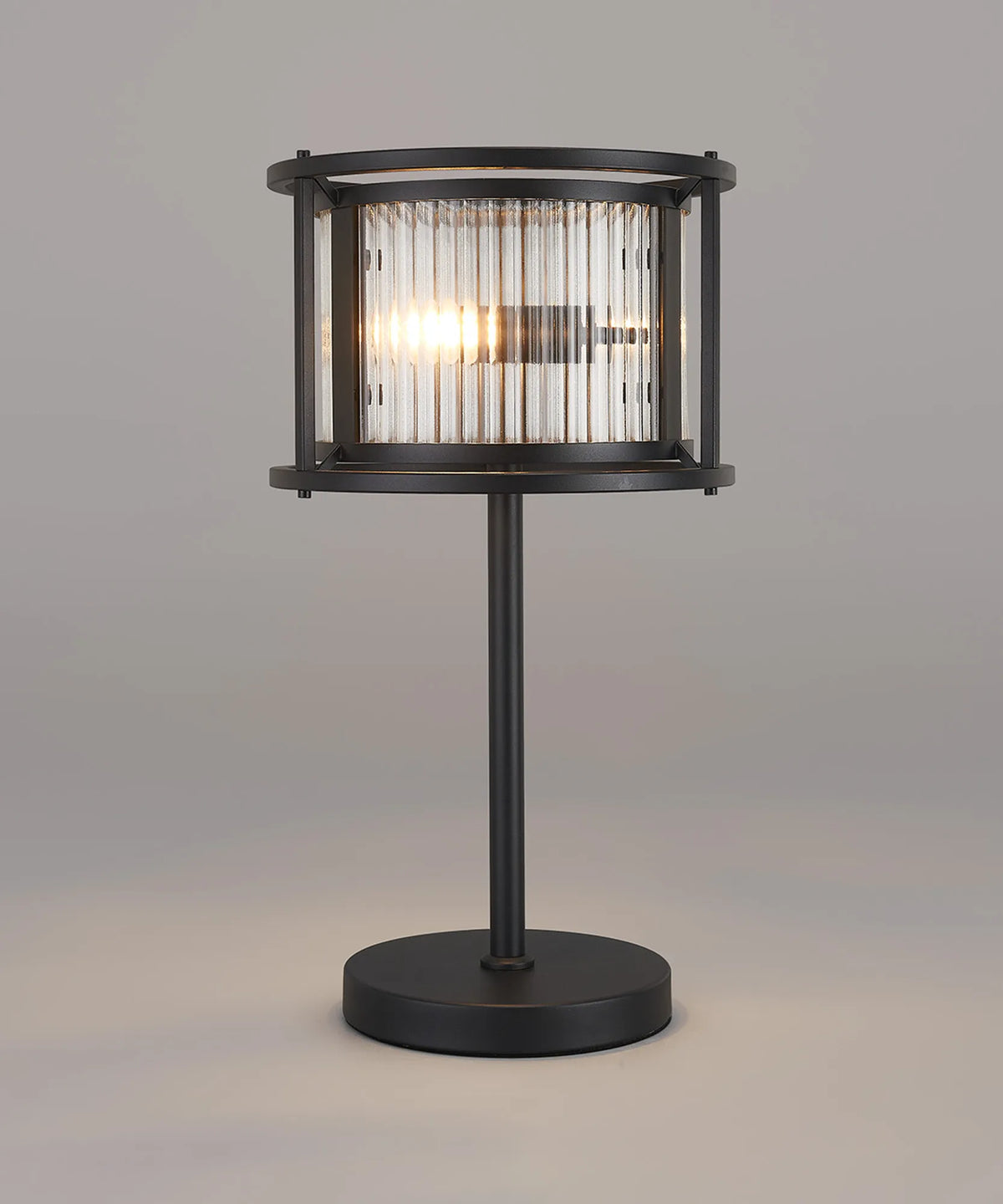 Fabula Jennifer Table Lamp – 25 cm – Satin Black & Clear Glass