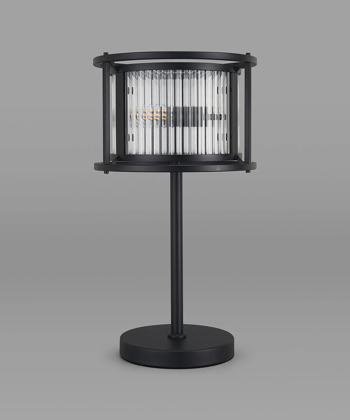 Fabula Jennifer Table Lamp – 25 cm – Satin Black & Clear Glass