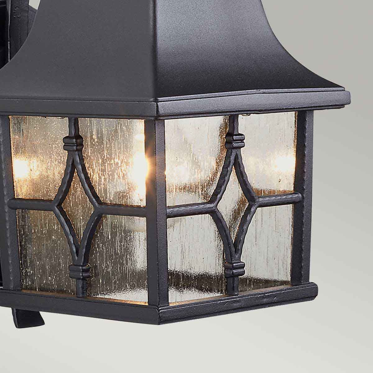 Elstead Kent Single Wall Lantern - Black