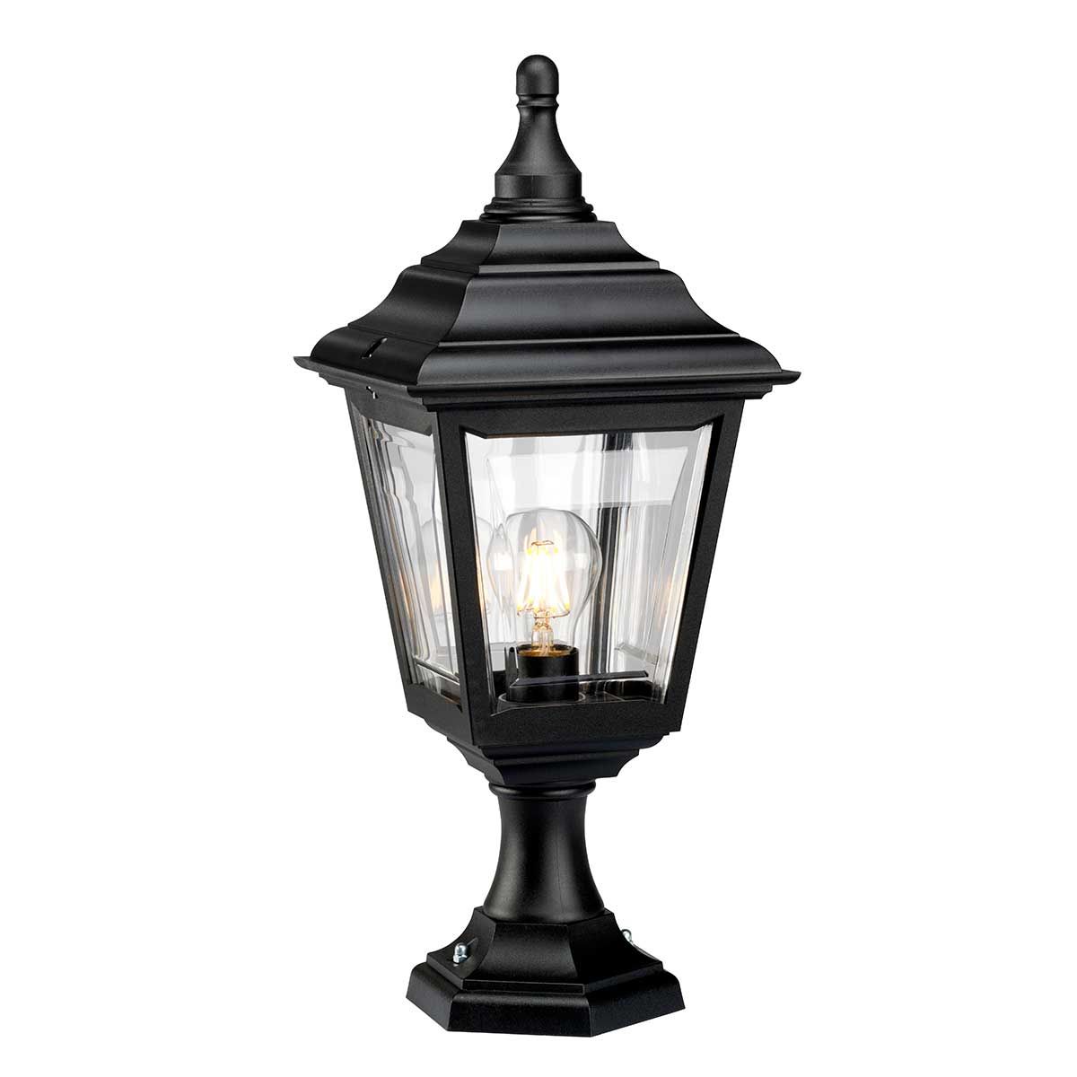 Elstead Kerry Single Pedestal/Porch - Black