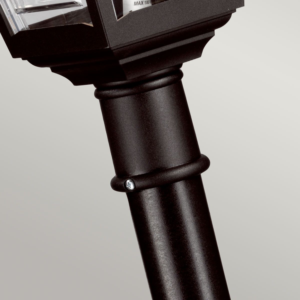Elstead Kerry Single Pillar Lantern - Black