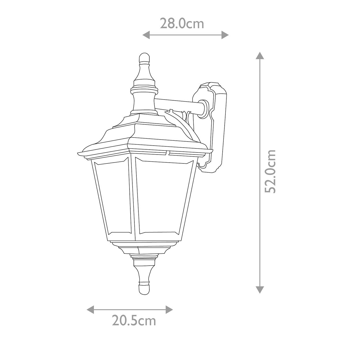 Elstead Kerry Single Wall Lantern - Black