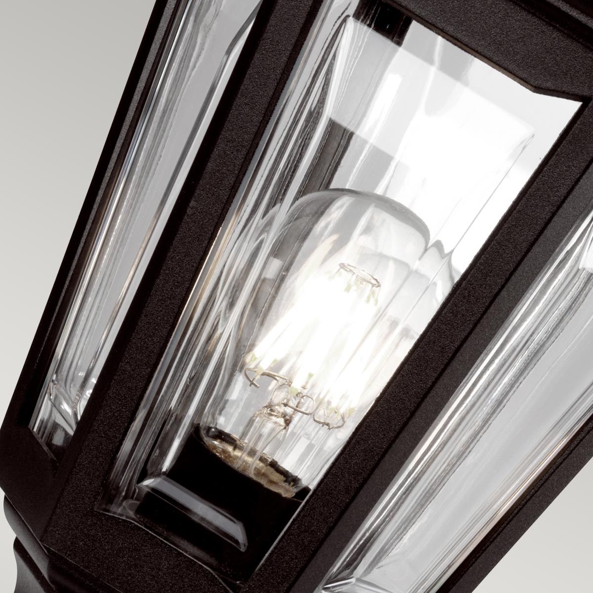 Elstead Kinsale Single Pedestal/Porch Lantern - Black