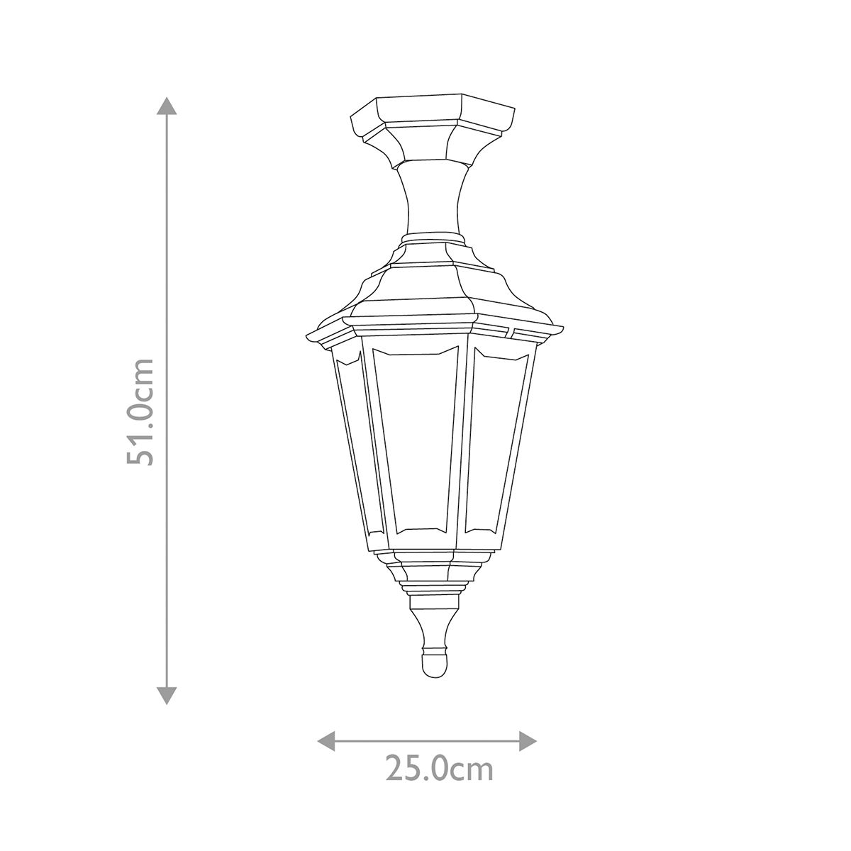 Elstead Kinsale Single Pedestal/Porch Lantern - Black