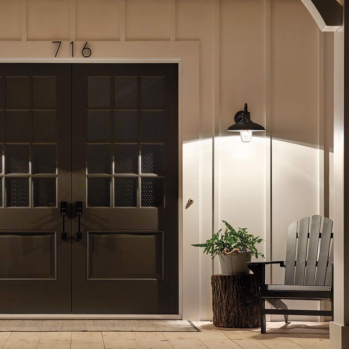 Kichler Allenbury Single Medium Wall Lantern - Textured Black