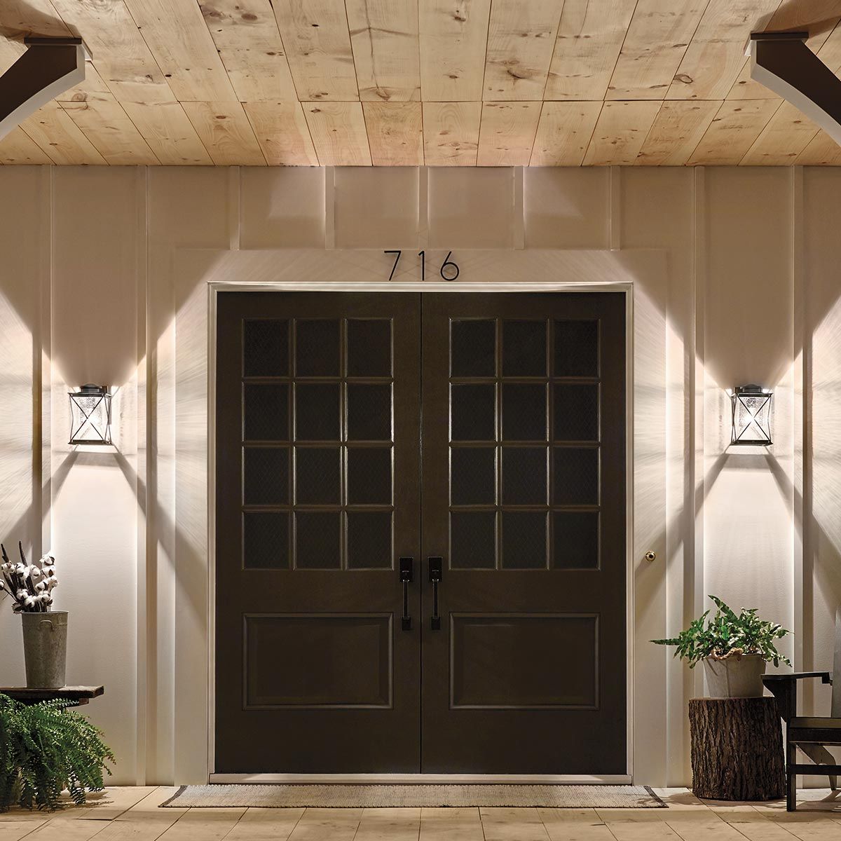 Kichler Argyle Single Medium Outdoor Wall Light - Weathered Zinc