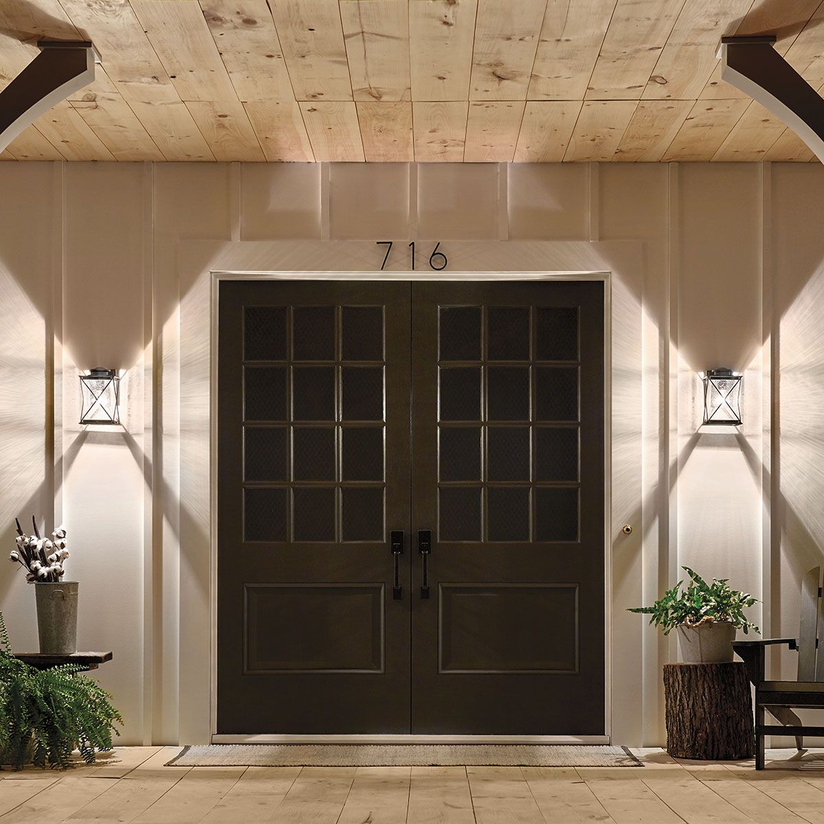 Kichler Argyle Single Small Outdoor Wall Light - Weathered Zinc