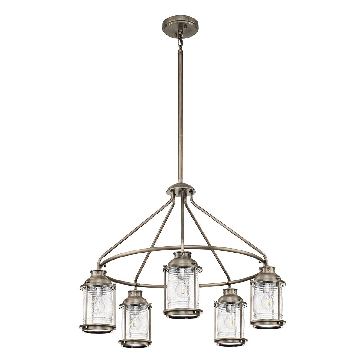 Kichler Ashland Bay 5 Light Outdoor Chandelier - Burnished Bronze