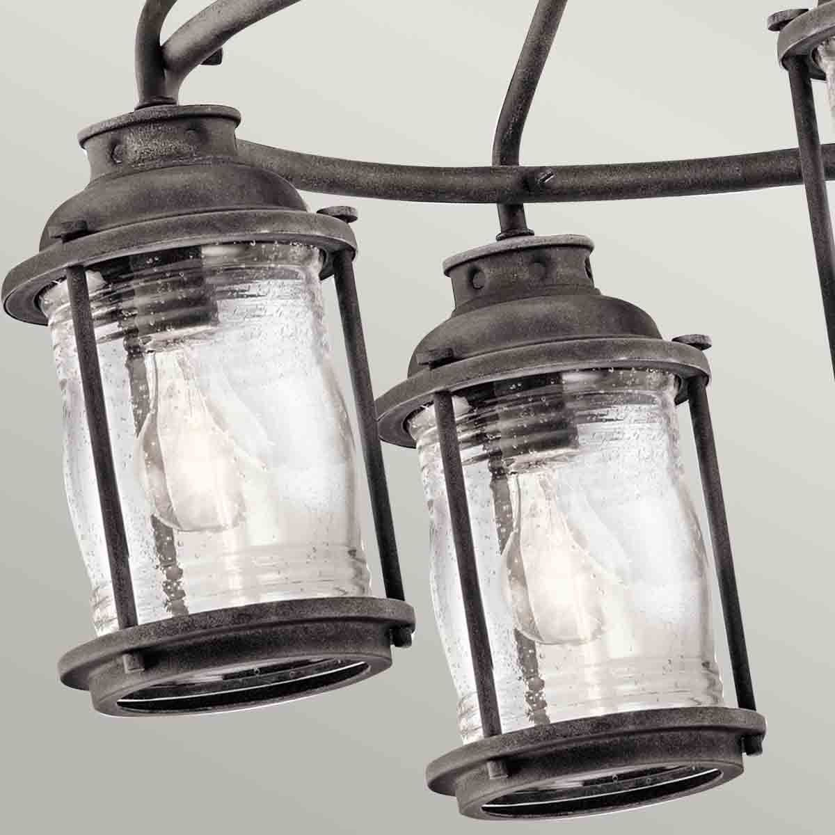Kichler Ashland Bay 5 Light Outdoor Chandelier - Weathered Zinc