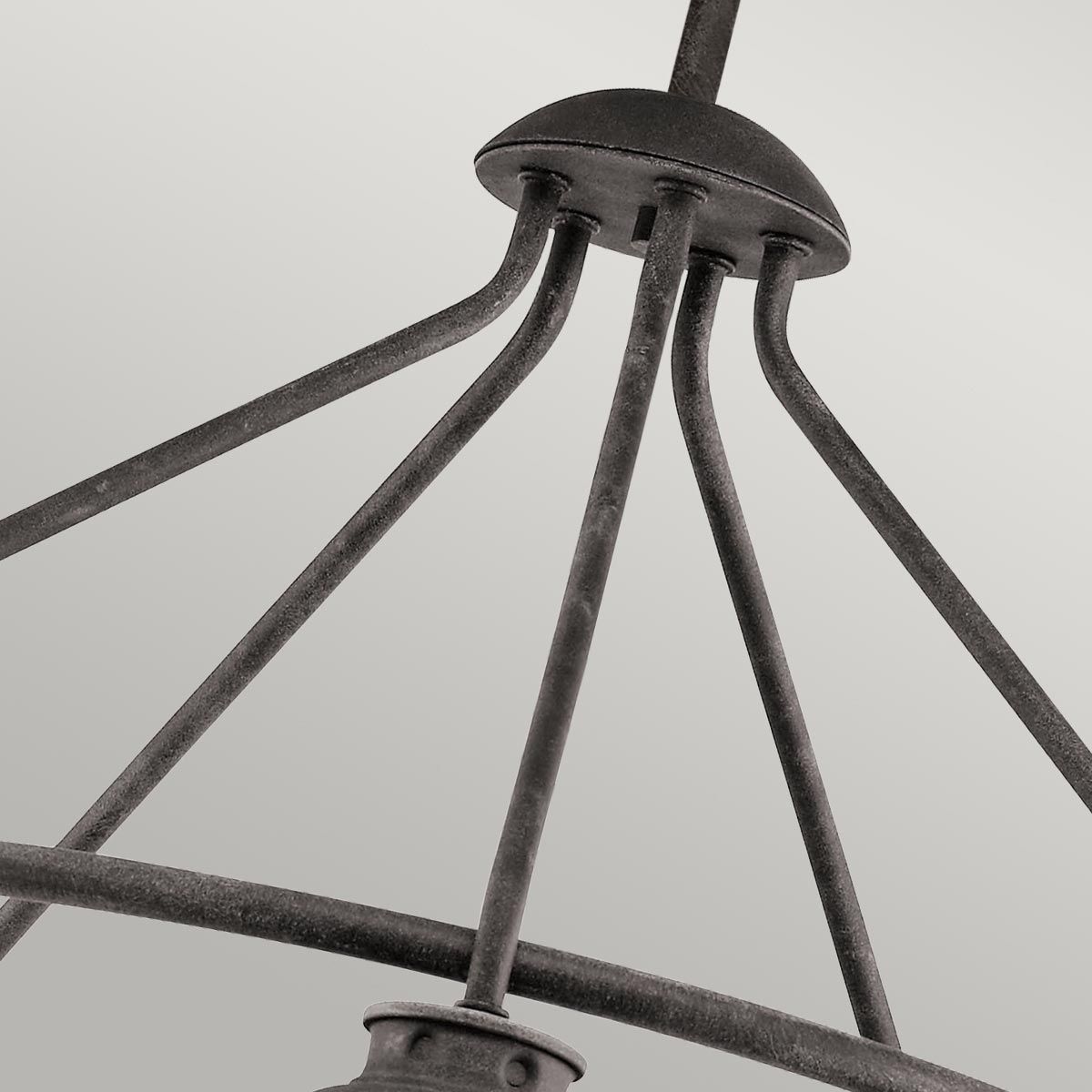 Kichler Ashland Bay 5 Light Outdoor Chandelier - Weathered Zinc