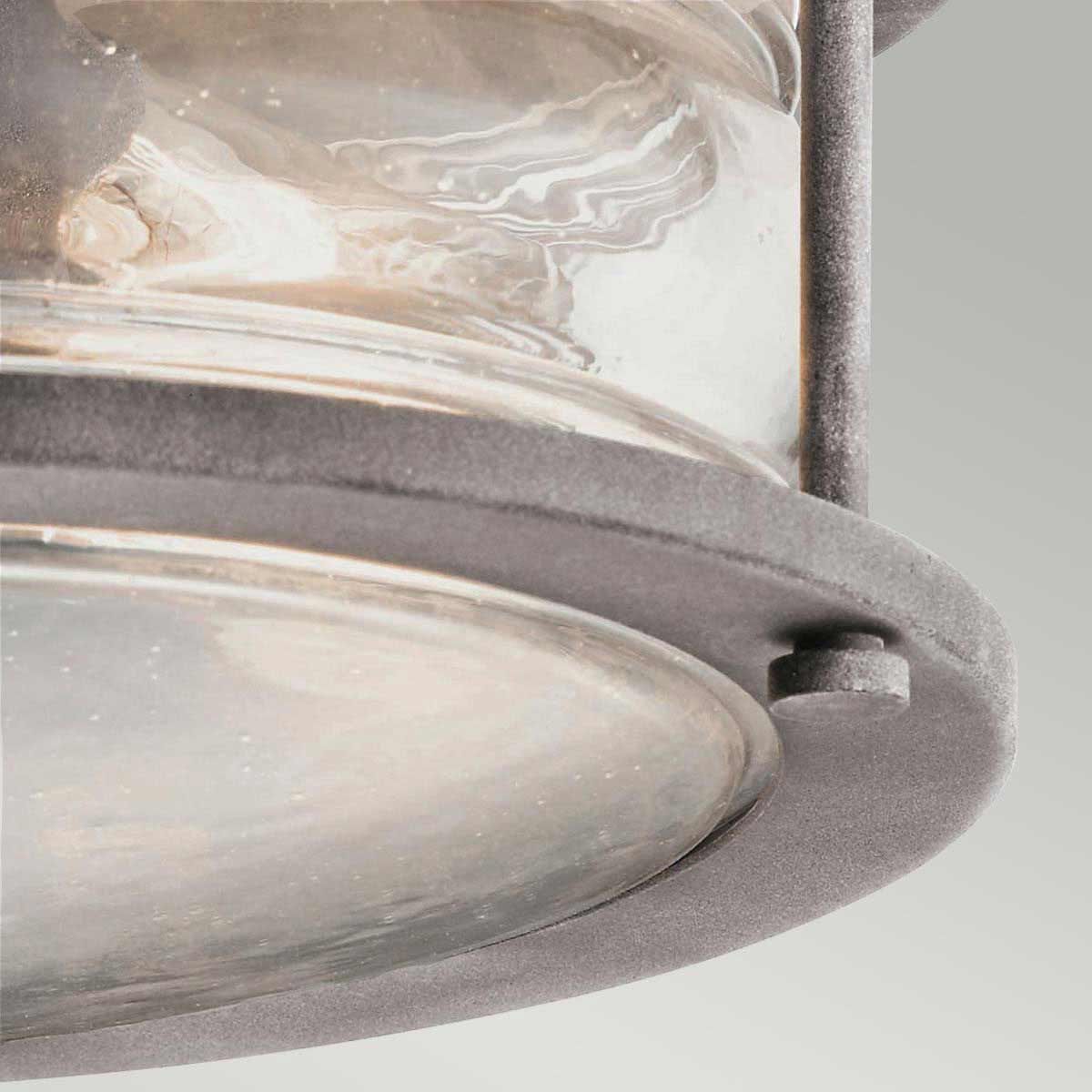 Kichler Ashland Bay 2 Light Outdoor Flush Fitting - Weathered Zinc