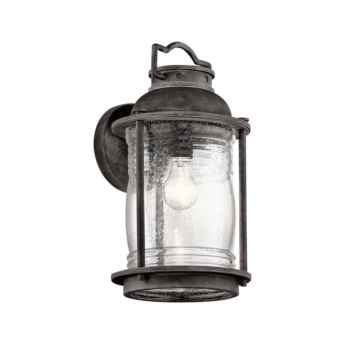 Kichler Ashland Bay Single Large Wall Lantern - Weathered Zinc