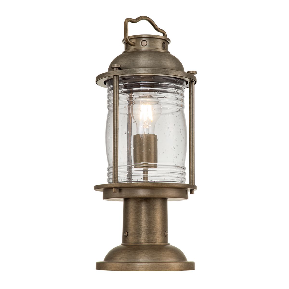 Kichler Ashland Bay Single Medium Pedestal Lantern - Burnished Bronze