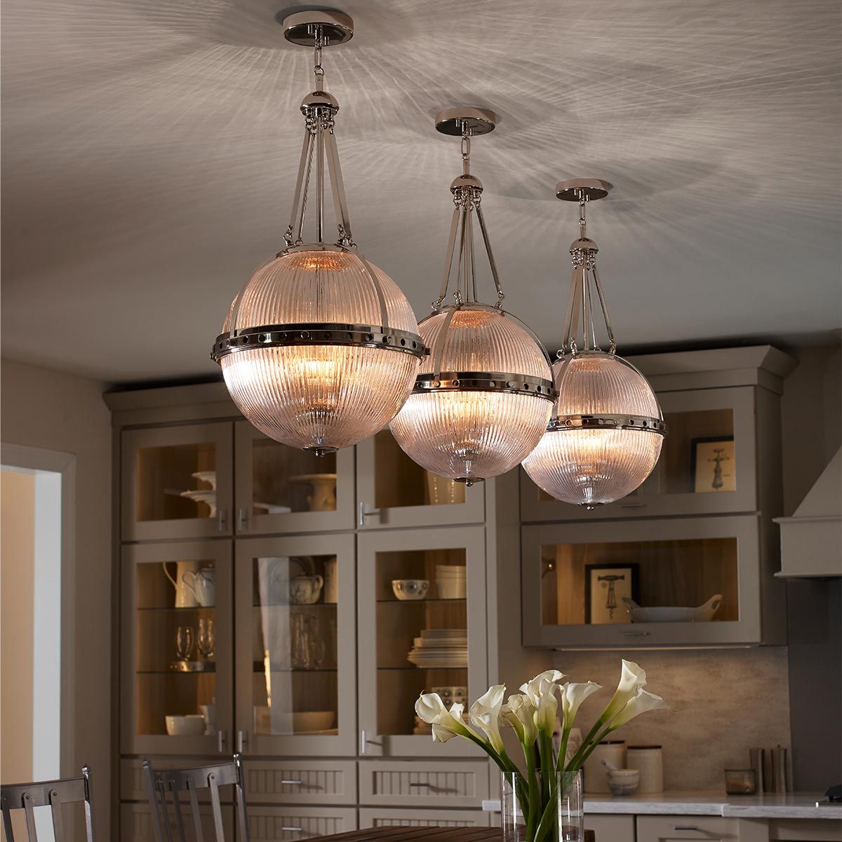 Kichler Aster 3 Light Pendant - Polished Nickel