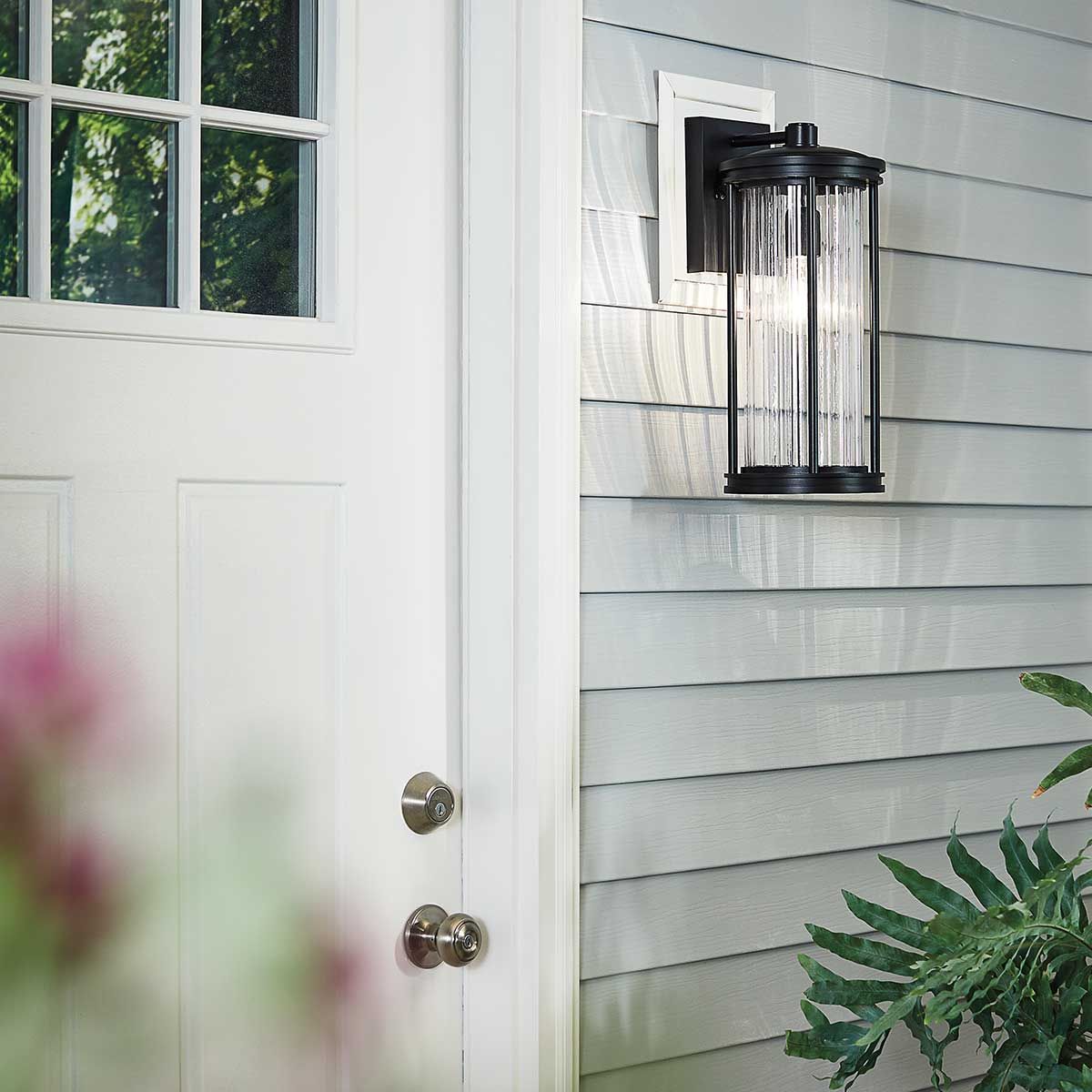 Kichler Barras Single Medium Wall Lantern - Black