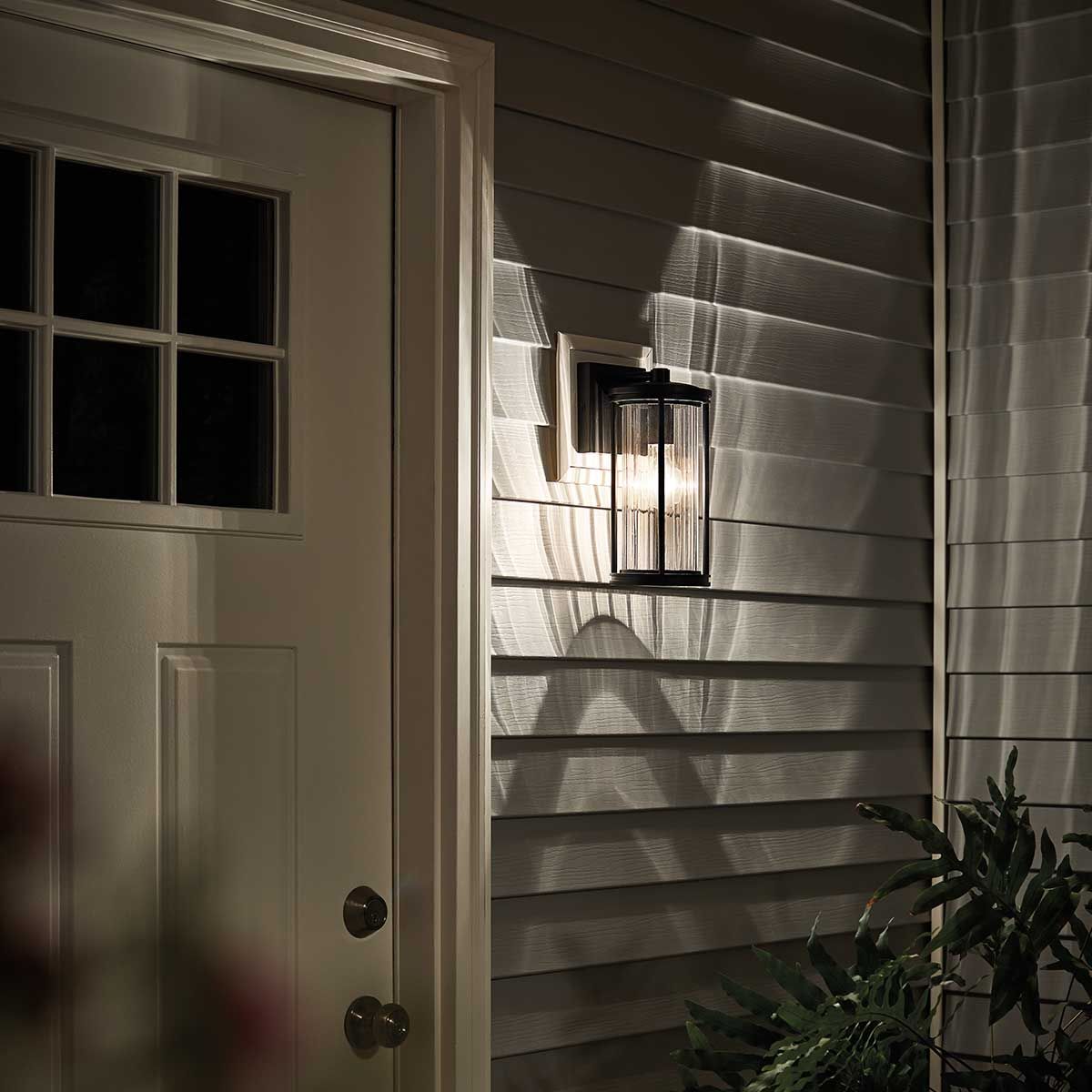 Kichler Barras Single Small Wall Lantern - Black