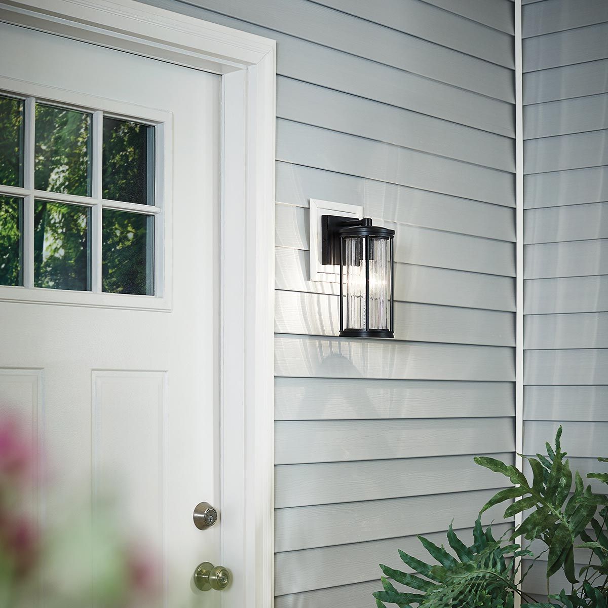 Kichler Barras Single Small Wall Lantern - Black
