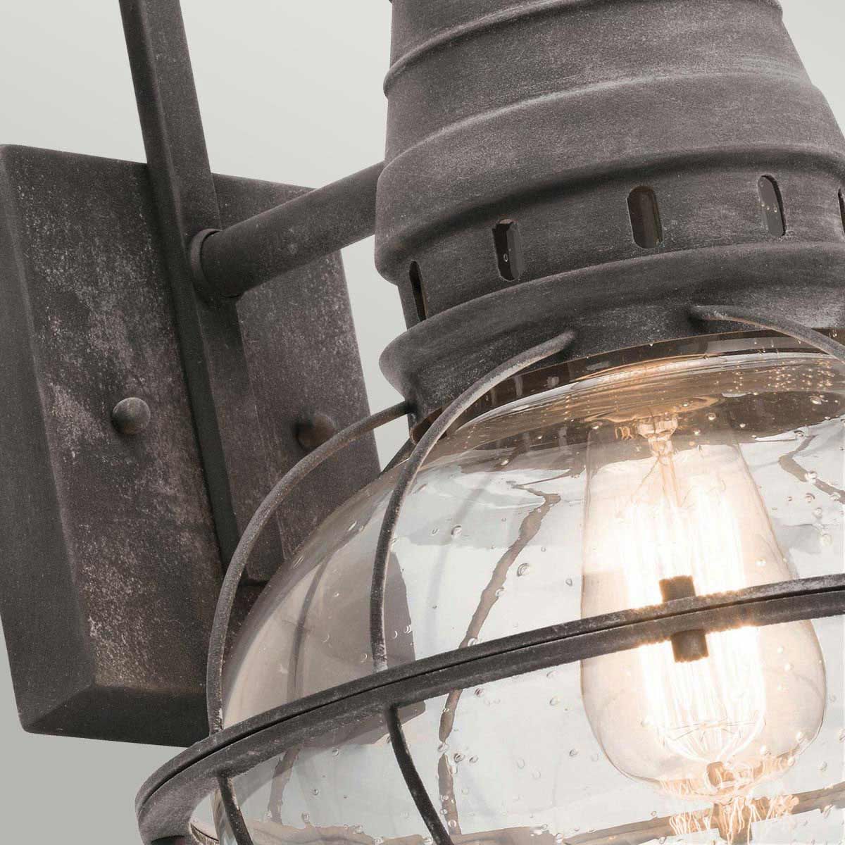 Kichler Bridge Point Single Large Wall Lantern - Weathered Zinc