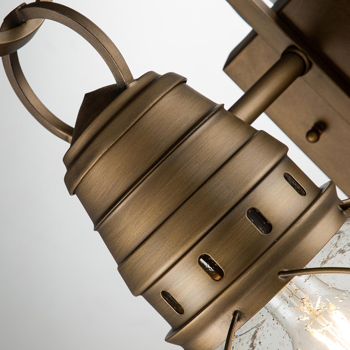 Kichler Bridgepoint Single Medium Wall Lantern - Natural Brass