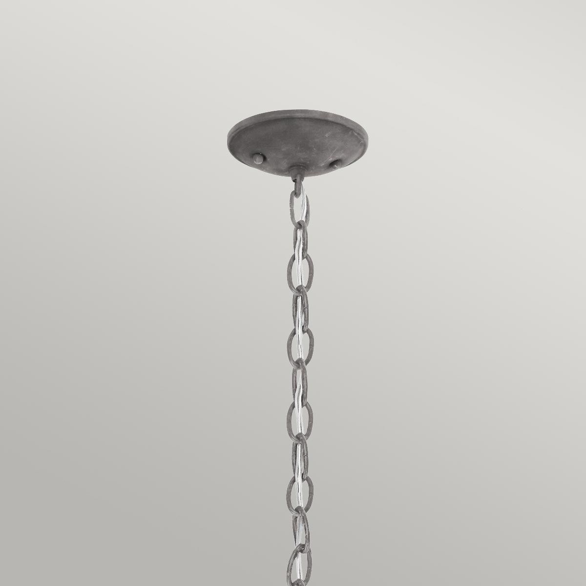 Kichler Bridge Point Single Small Chain Lantern - Weathered Zinc