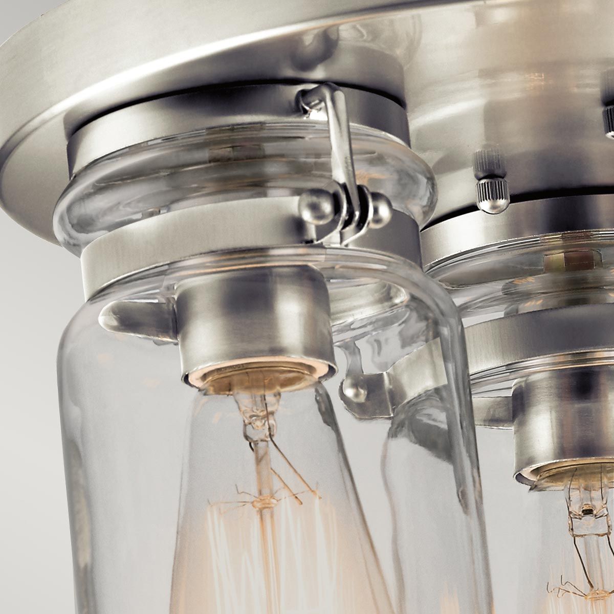 Kichler Brinley 3 Light Flush Fitting - Brushed Nickel