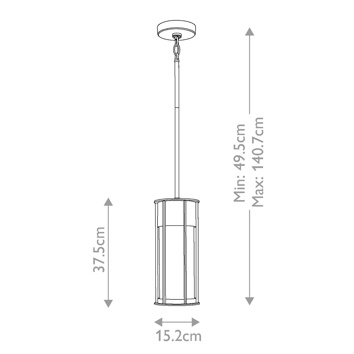 Kichler Camillo 1 Light Outdoor Pendant - Painted Natural Brass