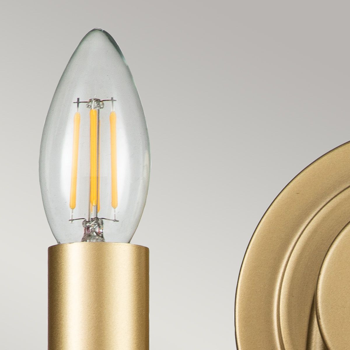 Kichler Capitol Hill 2 Light Wall Light - Painted Natural Brass
