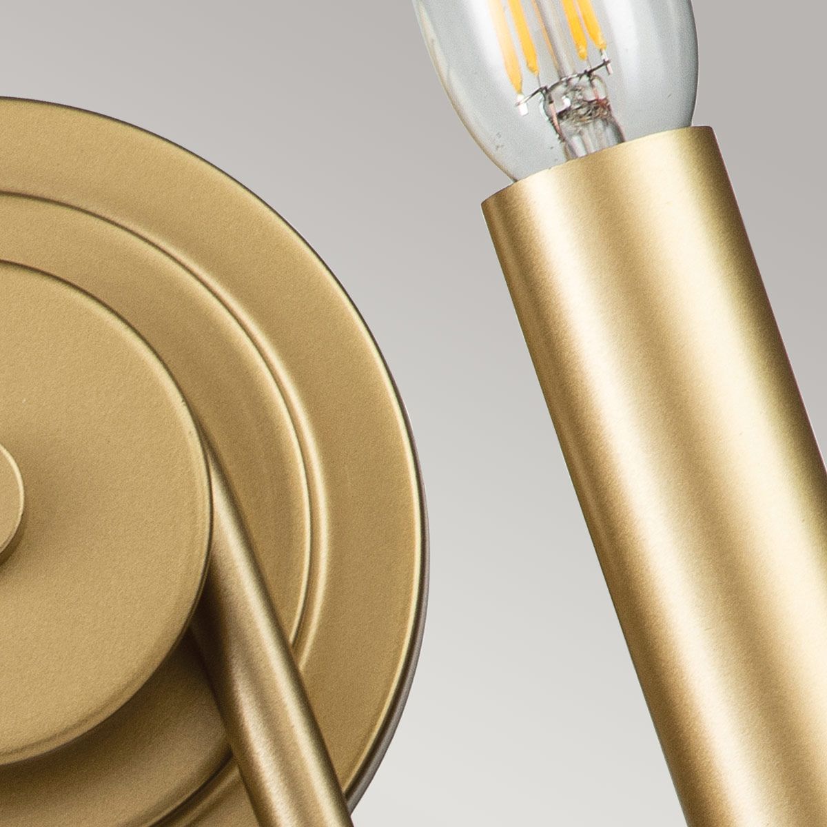 Kichler Capitol Hill 2 Light Wall Light - Painted Natural Brass