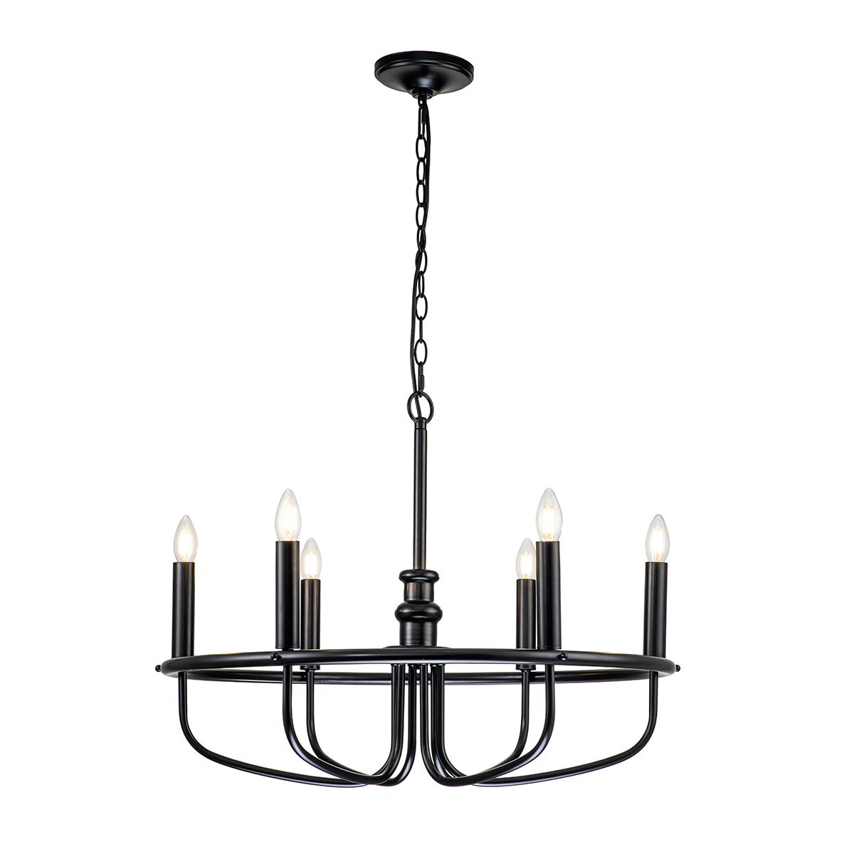Kichler Capitol Hill 6 Light Chandelier - Black