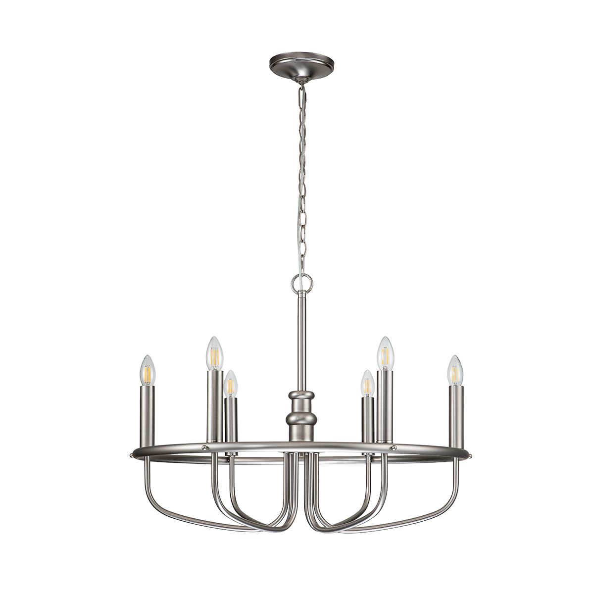 Kichler Capitol Hill 6 Light Chandelier - Brushed Nickel