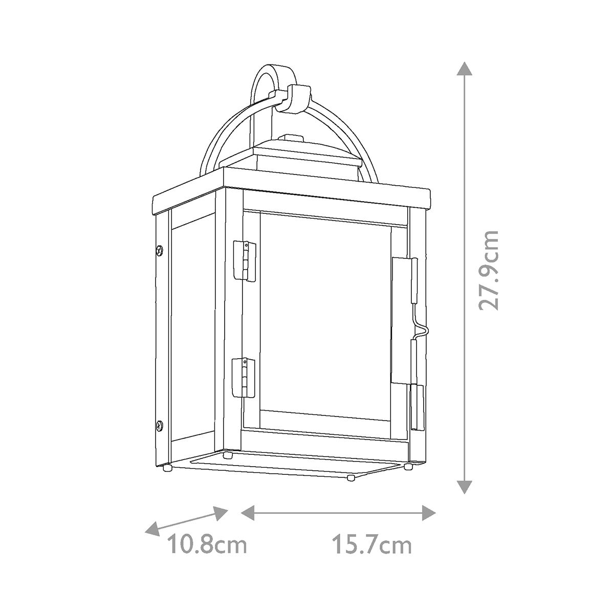 Kichler Carlson Single Wall Lantern - Rubbed Bronze