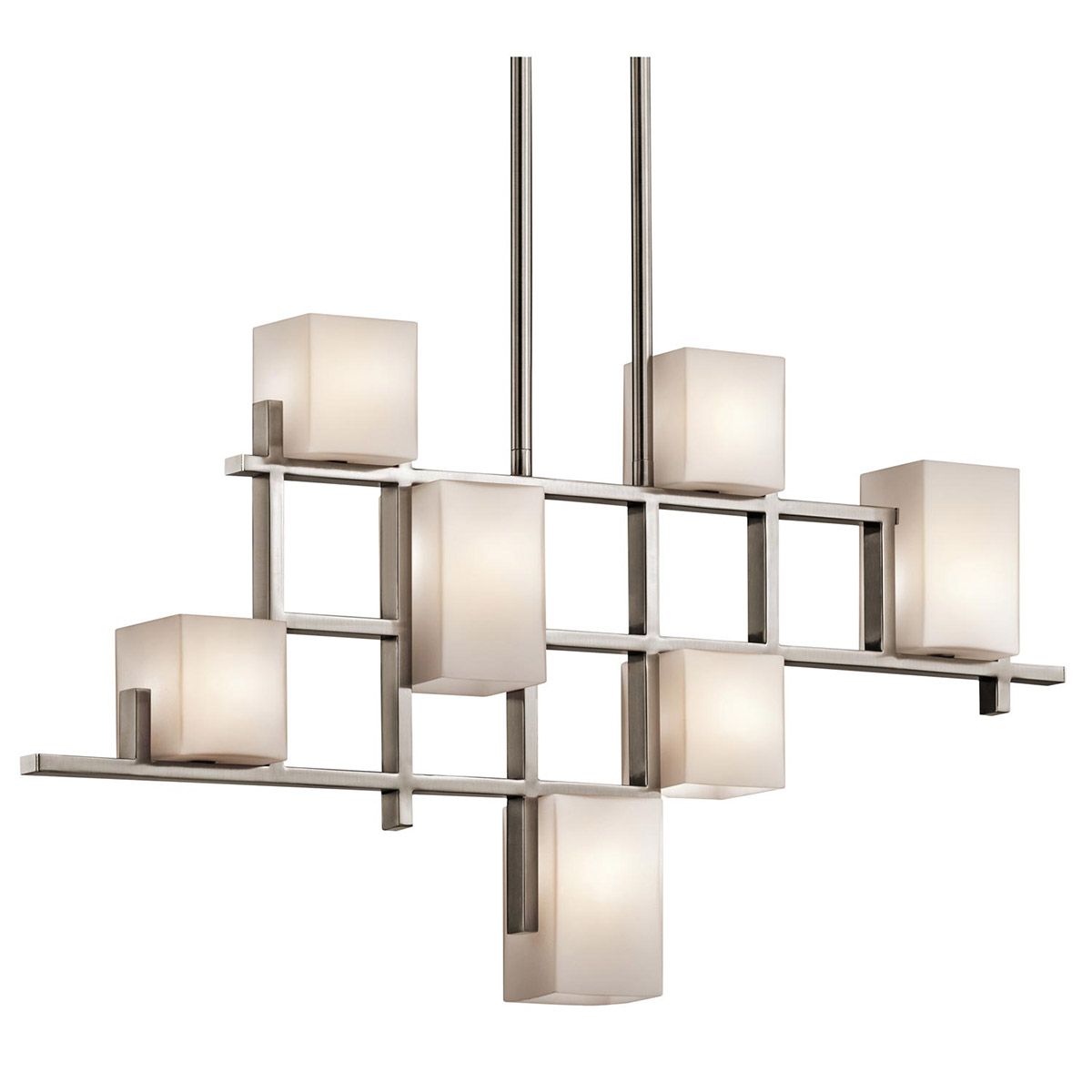 Kichler City Lights 7 Light Linear Chandelier - Classic Pewter