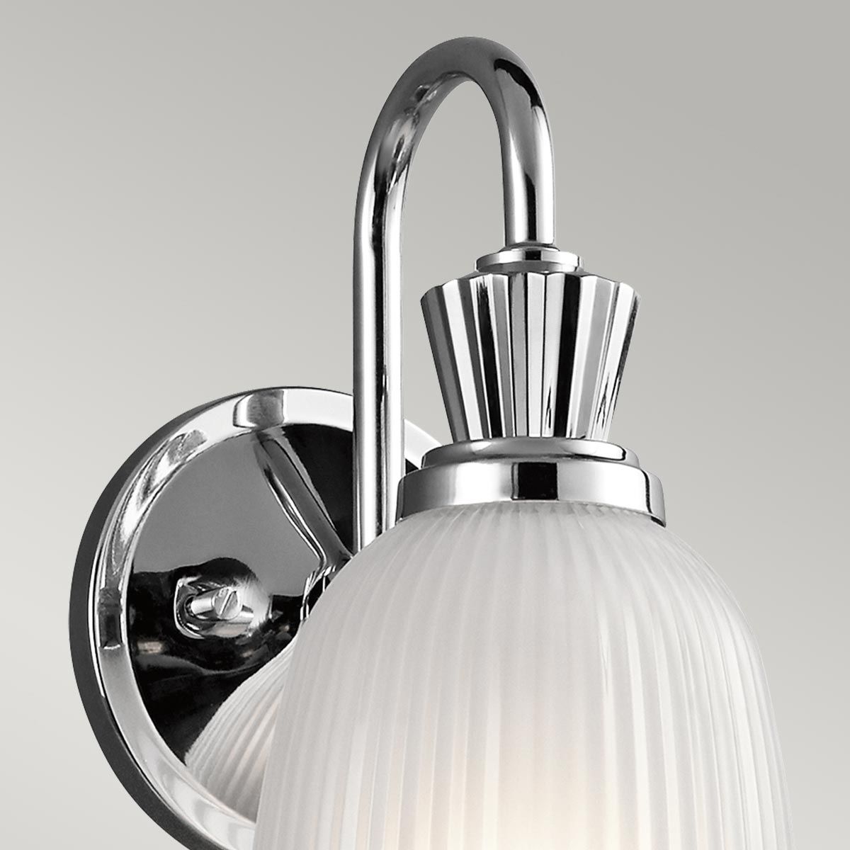 Kichler Cora Single Bathroom Wall Light - Polished Chrome